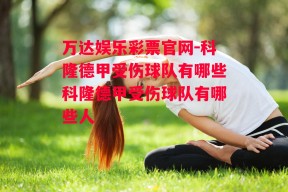 万达娱乐彩票官网-科隆德甲受伤球队有哪些科隆德甲受伤球队有哪些人